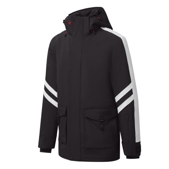 Perfect Moment Black and White Chevron Ski Jacket - Picture 14 of 16